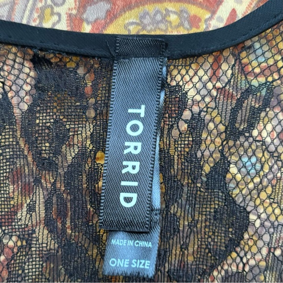 Torrid Black Lace Ruana Shawl Wrap One Size - Picture 10 of 12